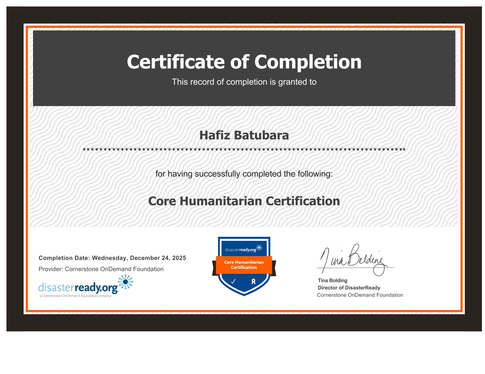 Core Humanitarian Certification